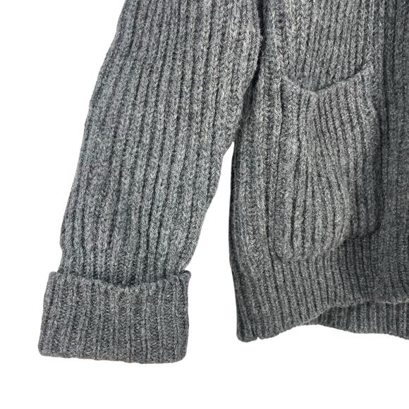 J. Peterman Classic Wool Shawl Collar Chunky Cardigan Men Size L - Picture 4 of 10